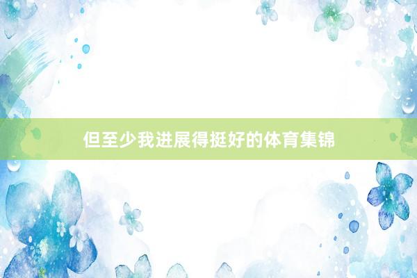 但至少我进展得挺好的体育集锦