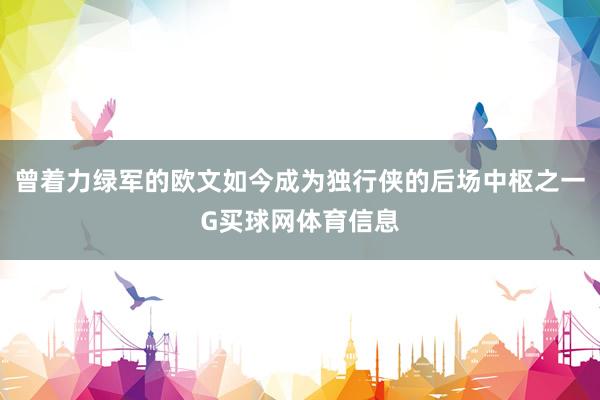 曾着力绿军的欧文如今成为独行侠的后场中枢之一G买球网体育信息
