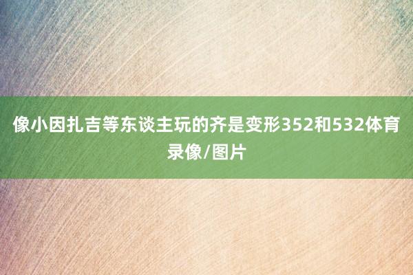 像小因扎吉等东谈主玩的齐是变形352和532体育录像/图片