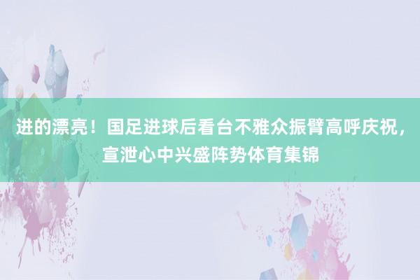 进的漂亮！国足进球后看台不雅众振臂高呼庆祝，宣泄心中兴盛阵势体育集锦