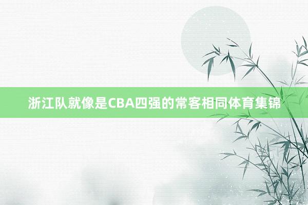 浙江队就像是CBA四强的常客相同体育集锦