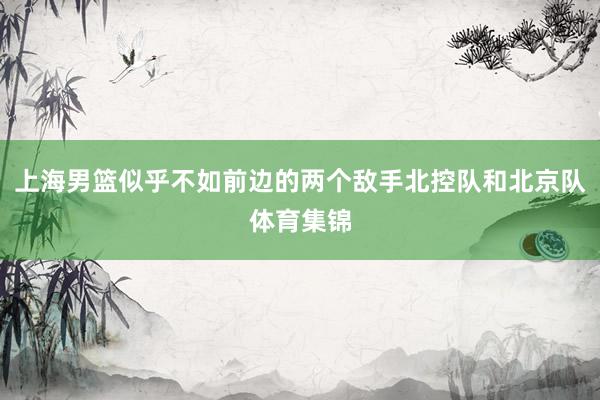 上海男篮似乎不如前边的两个敌手北控队和北京队体育集锦