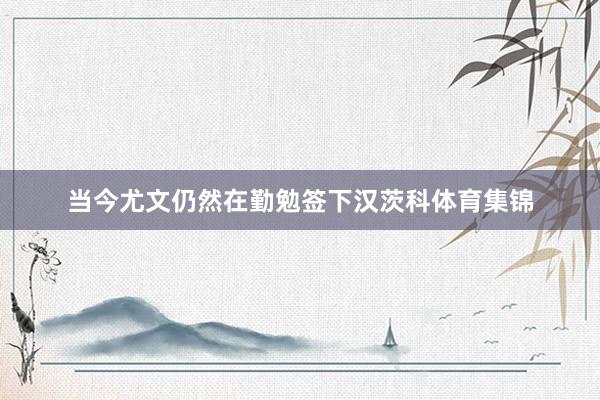 当今尤文仍然在勤勉签下汉茨科体育集锦