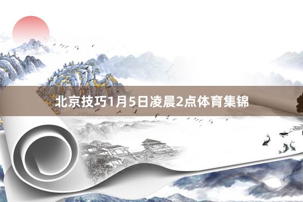 北京技巧1月5日凌晨2点体育集锦