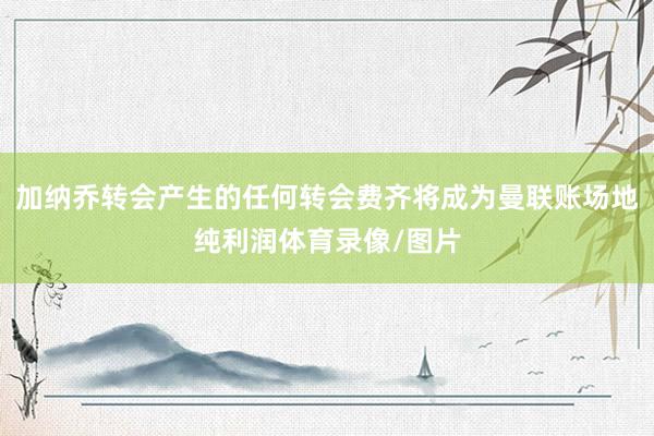 加纳乔转会产生的任何转会费齐将成为曼联账场地纯利润体育录像/图片