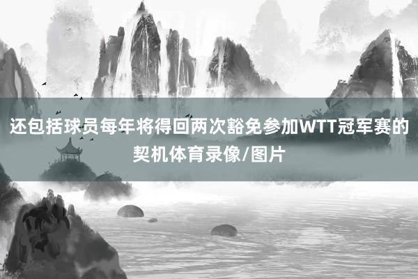 还包括球员每年将得回两次豁免参加WTT冠军赛的契机体育录像/图片