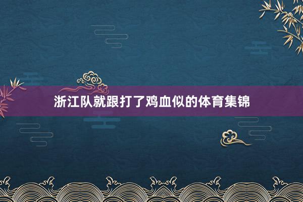 浙江队就跟打了鸡血似的体育集锦