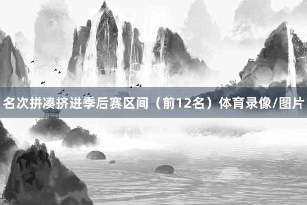 名次拼凑挤进季后赛区间(前12名)体育录像/图片