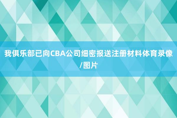 我俱乐部已向CBA公司细密报送注册材料体育录像/图片
