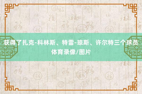 获得了扎克-科林斯、特雷-琼斯、许尔特三个球员体育录像/图片