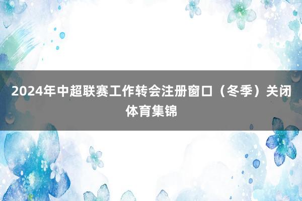 2024年中超联赛工作转会注册窗口（冬季）关闭体育集锦