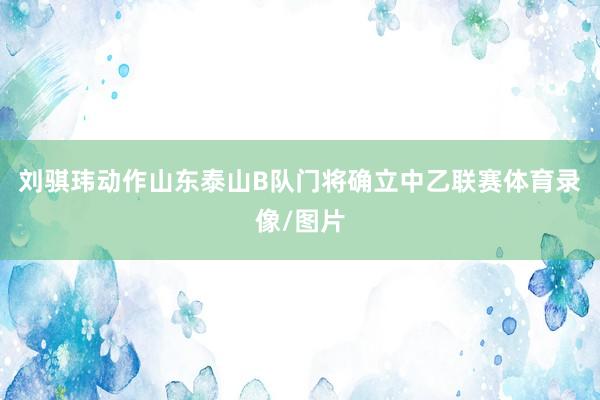 刘骐玮动作山东泰山B队门将确立中乙联赛体育录像/图片