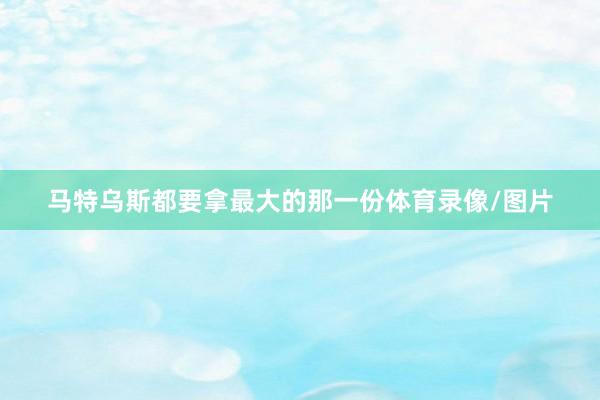 马特乌斯都要拿最大的那一份体育录像/图片