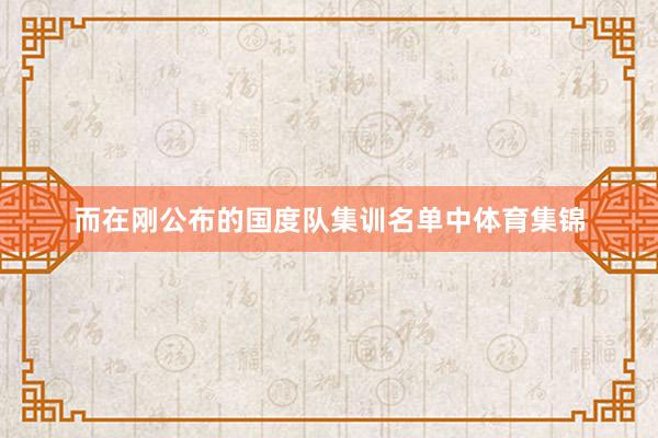 而在刚公布的国度队集训名单中体育集锦