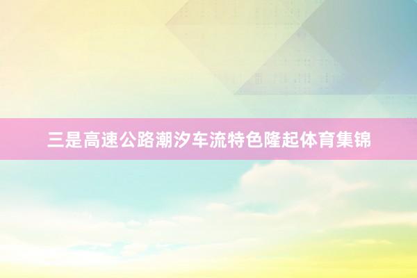 三是高速公路潮汐车流特色隆起体育集锦