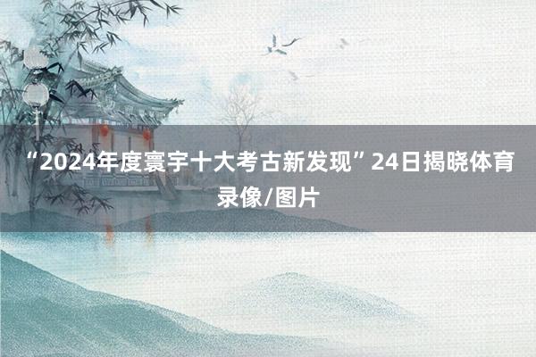 “2024年度寰宇十大考古新发现”24日揭晓体育录像/图片