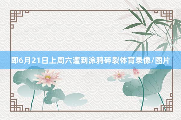 即6月21日上周六遭到涂鸦碎裂体育录像/图片