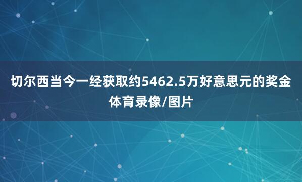 切尔西当今一经获取约5462.5万好意思元的奖金体育录像/图片