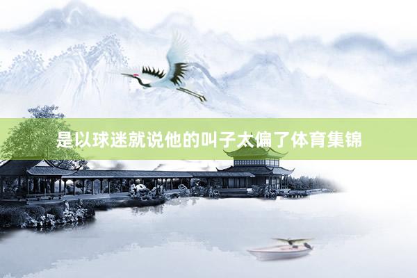 是以球迷就说他的叫子太偏了体育集锦