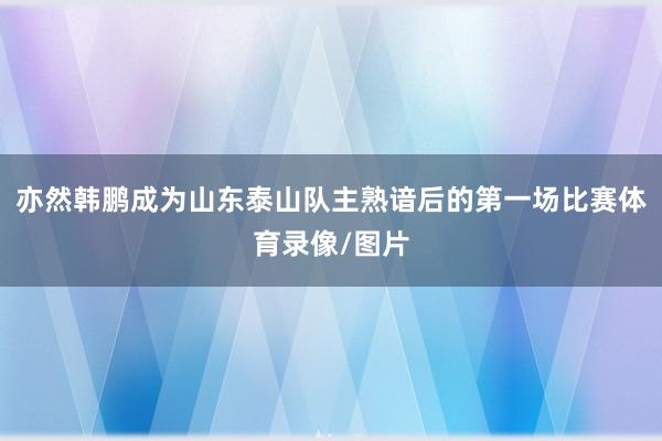 亦然韩鹏成为山东泰山队主熟谙后的第一场比赛体育录像/图片