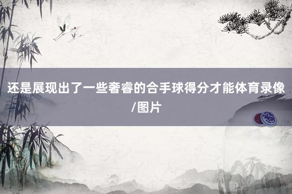 还是展现出了一些奢睿的合手球得分才能体育录像/图片