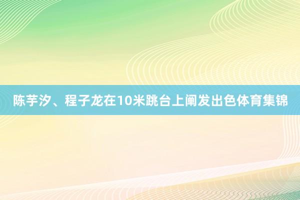 陈芋汐、程子龙在10米跳台上阐发出色体育集锦